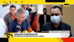 Renuncia sí, renuncia no, en medio de intervención del Guairá.  - ABC Noticias - ABC Color