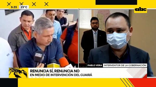 Renuncia sí, renuncia no, en medio de intervención del Guairá. - ABC Noticias - ABC Color