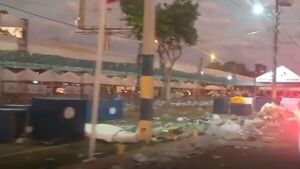 Ciclovía quedó como un "chiquero" después del Kuré Luque Ára