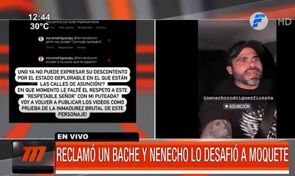 Reclamó un bache y "Nenecho" lo desafió a moquete | Telefuturo