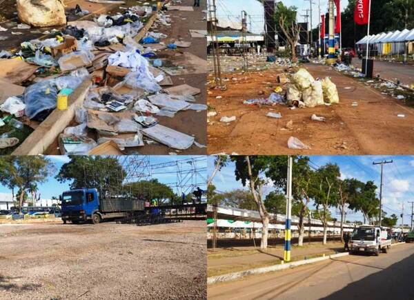 Municipio retiró toneladas de basura de la Ciclovía tras el Kure Luque Ára •