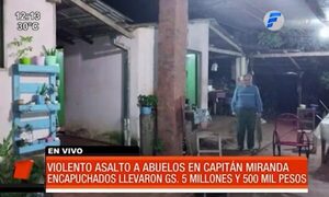 Violento asalto a abuelos en Capitán Miranda, Itapúa | Telefuturo