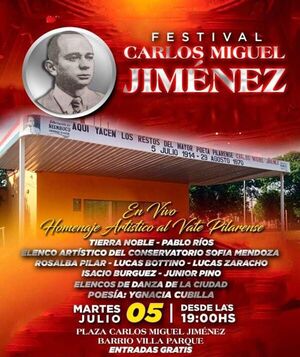 Organizan festival para recordar el natalicio de Carlos Miguel Jiménez - Nacionales - ABC Color