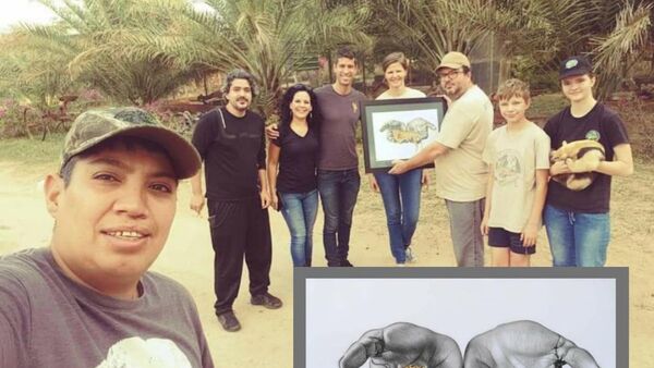 Artista obsequió su obra al Refugio Urutaú por salvar a la yaguareté