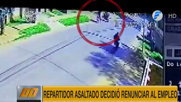 Delivery asaltado renunció al laburo por amenaza de muerte