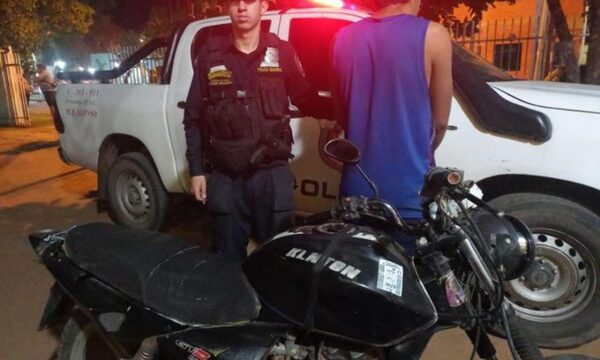 Tacheros capturan a ladrón de motos en Roque Alonso