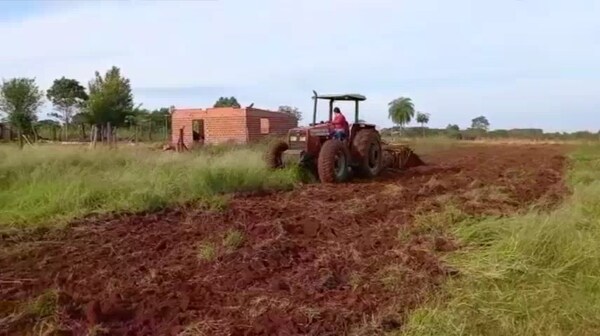 Preparan el suelo para cultivo de los pequeños productores de Cambyretá