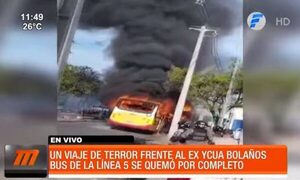 Bus se incendia frente al ex Ycua Bolaños | Telefuturo