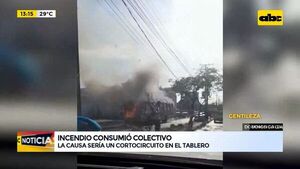 Bus se incendia sobre Artigas - ABC Noticias - ABC Color