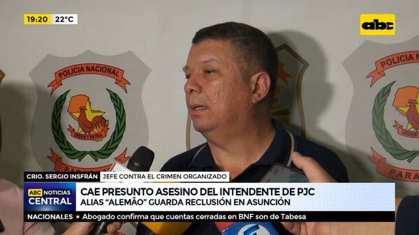 Cae presunto asesino del intendente de PJC - ABC Noticias - ABC Color