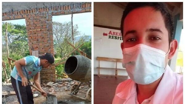 Joven trabaja como albañil para alcanzar su sueño de ser enfermero