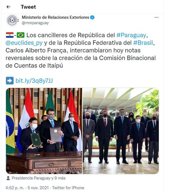 Notas Reversales que crean la Comisión Binacional siugen sin avanzar, ocho meses después de su firma - Nacionales - ABC Color