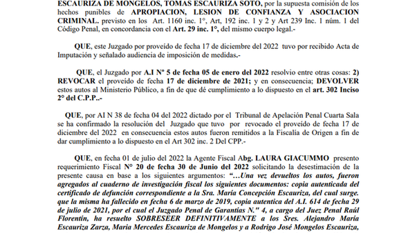 Caso herencia: Se pretendió utilizar a la Fiscalía, acusan