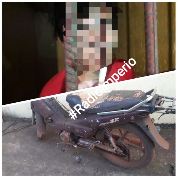 Menor detenido por hurto de motocicleta - Radio Imperio