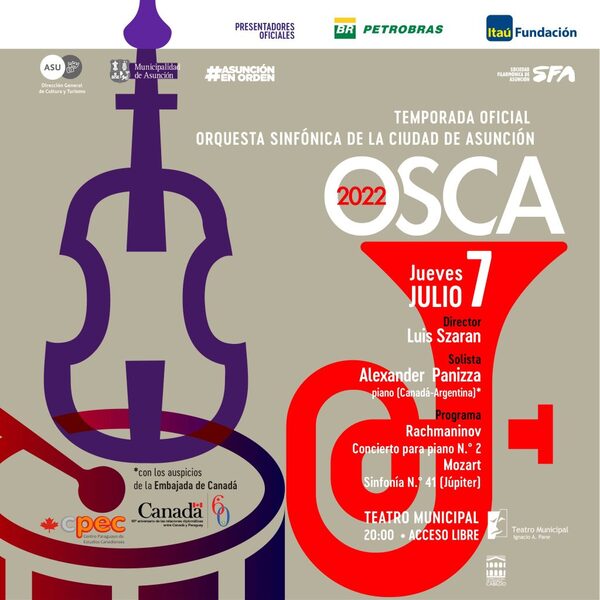 Sinfónica de Asunción presentará obras de Rachmaninov y Mozart con destacado pianista canadiense - El Trueno