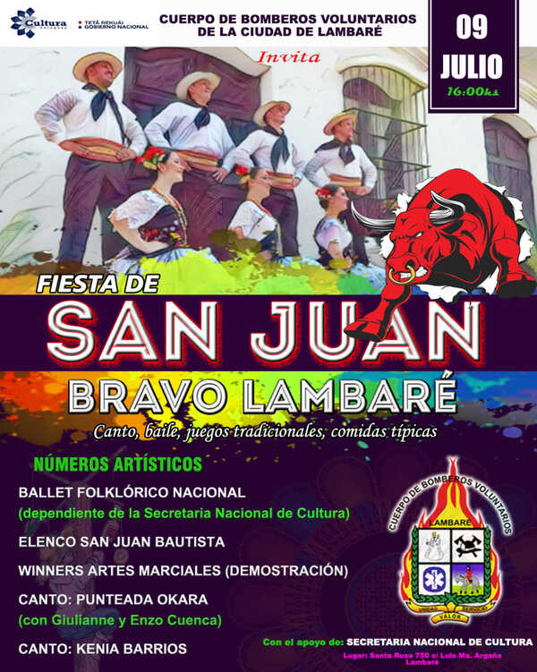 Ballet Folclórico de la SNC actuará este sábado en el San Juan Bravo Lambaré - .::Agencia IP::.