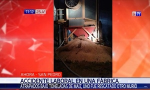Obrero muere atrapado debajo de toneladas de maíz en Guayaibí