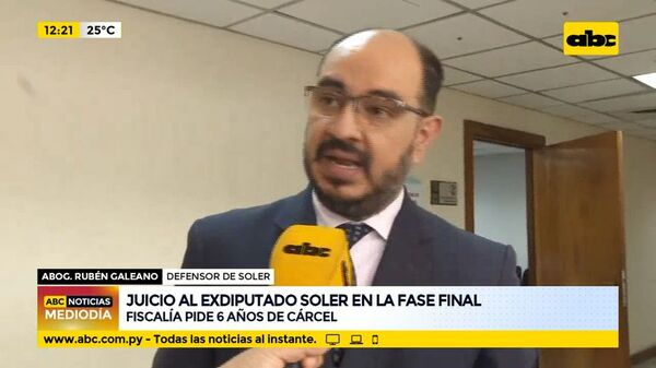 Exdiputado Soler conocerá hoy su Sentencia - ABC Noticias - ABC Color