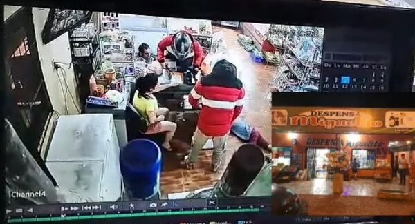 Motochorros pelan despensa “Miguelito” en Hernandarias (VIDEO)