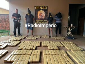 Tres detenidos e incautación de 287 kilos de marihuana en procedimiento de la Senad - Radio Imperio