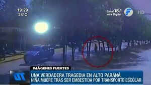 Cámara de seguridad grabó accidente del transporte escolar