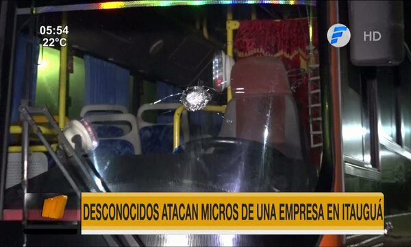 Desconocidos atacan colectivos de una empresa en Itauguá | Telefuturo