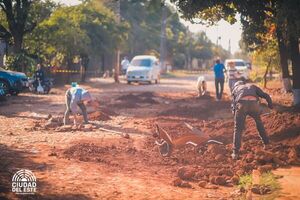 Reparan antiguo empedrado en el Km 11 - Noticde.com