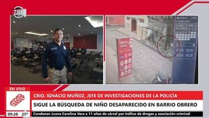 Niño desaparecido: Una de las hipótesis es que ya podría estar sin vida - Megacadena — Últimas Noticias de Paraguay