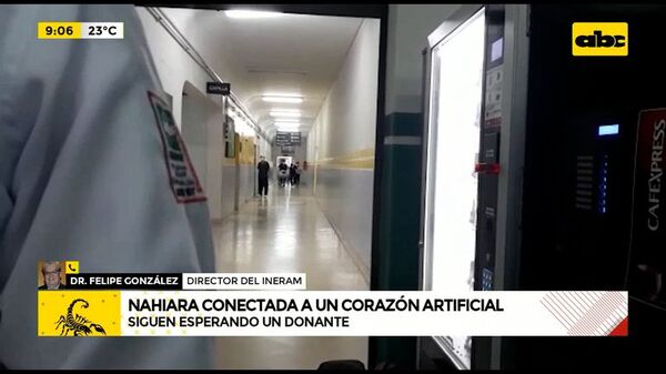 Nahiara, primer día conectada al corazón artificial: “Es una campeona” - Nacionales - ABC Color