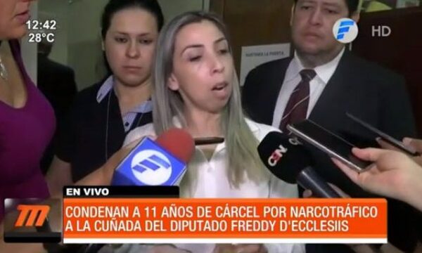 Condenan a 11 años de cárcel a cuñada del diputado D´Ecclesiis | Telefuturo