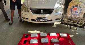 La Nación / Concepción: detienen a un hombre que trasportaba casi 11 kilos de cocaína en su vehículo