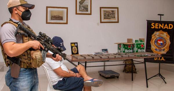 Detienen a presunto traficante con cocaína oculta en cajas de cerveza