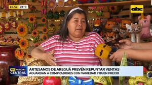 Artesanos de Areguá prevén repuntar ventas - ABC Noticias - ABC Color