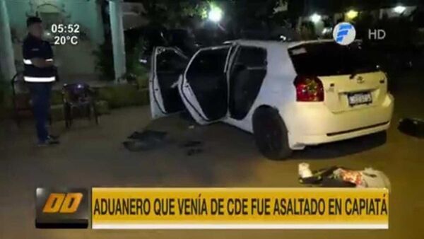 Motochorros asaltaron a aduanero en Capiatá