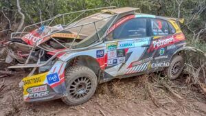 Gustavo Saba sufre accidente y abandona el Transchaco Rally