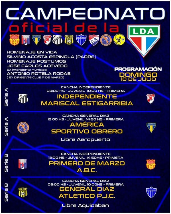 Este domingo se juega la segunda fecha del torneo casero