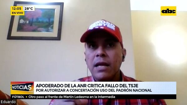 Apoderado de la ANR critica fallo del TSJE - ABC Noticias - ABC Color