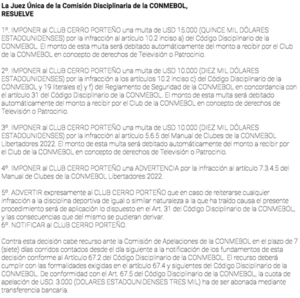 Versus / Conmebol aplica feroz multa a Cerro Porteño por el superclásico copero - Paraguaype.com
