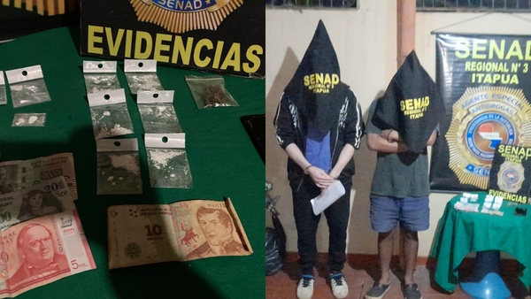Dos jovenes detenidos por sup. microtráfico en Encarnación