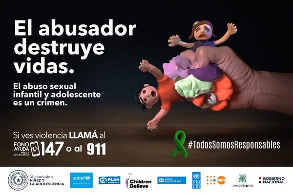 «El Abusador Destruye Vidas» es el énfasis de la campaña que busca prevenir el abuso infantil | Ñanduti