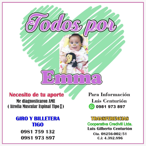 ¡Emita nos necesita! Sus padres apelan a la solidaridad para sostener costoso tratamiento | Ñanduti