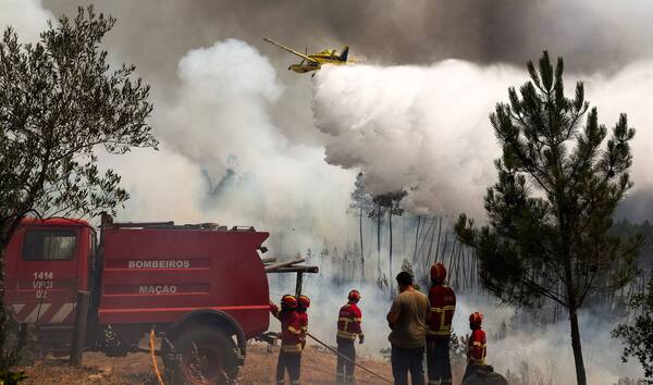 Portugal: Cerca de 1.500 bomberos combaten incendios y se preparan para riesgo máximo - ADN Digital
