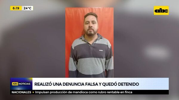 Realizó una denuncia falsa y quedó preso - ABC Noticias - ABC Color