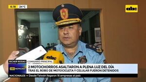 Dos motochorros atracaban a plena luz del día  - ABC Noticias - ABC Color