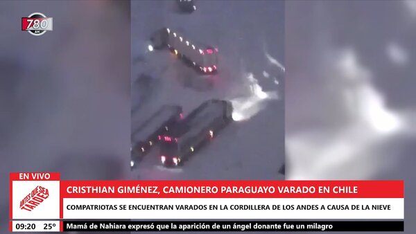 Una treintena de camioneros paraguayos, varados en Chile por intensa nevada - Megacadena — Últimas Noticias de Paraguay