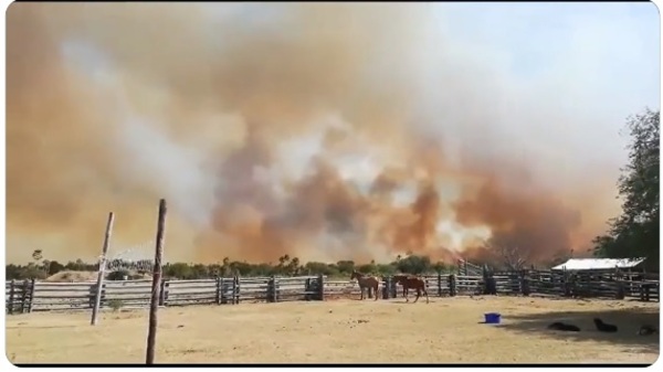 Incendio de grandes dimensiones en Bahía Negra | 1000 Noticias