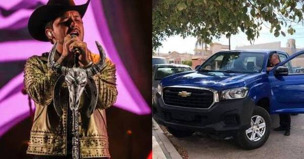 La Nación / Christian Nodal regaló una camioneta del año a su profesor de primaria