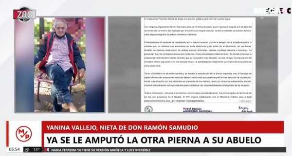 Caso IPS: Nieta confirma que ya le amputaron la otra pierna a su abuelo Ramón Samudio - Megacadena — Últimas Noticias de Paraguay