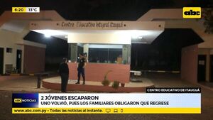 Dos escaparon del Centro Educativo de Itauguá  - ABC Noticias - ABC Color