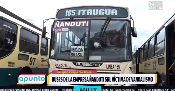 La Nación / Itauguá: buses y pasajeros de la empresa Ñandutí SRL están siendo víctimas de vandalismo